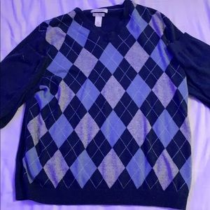Argyle brandy sweater